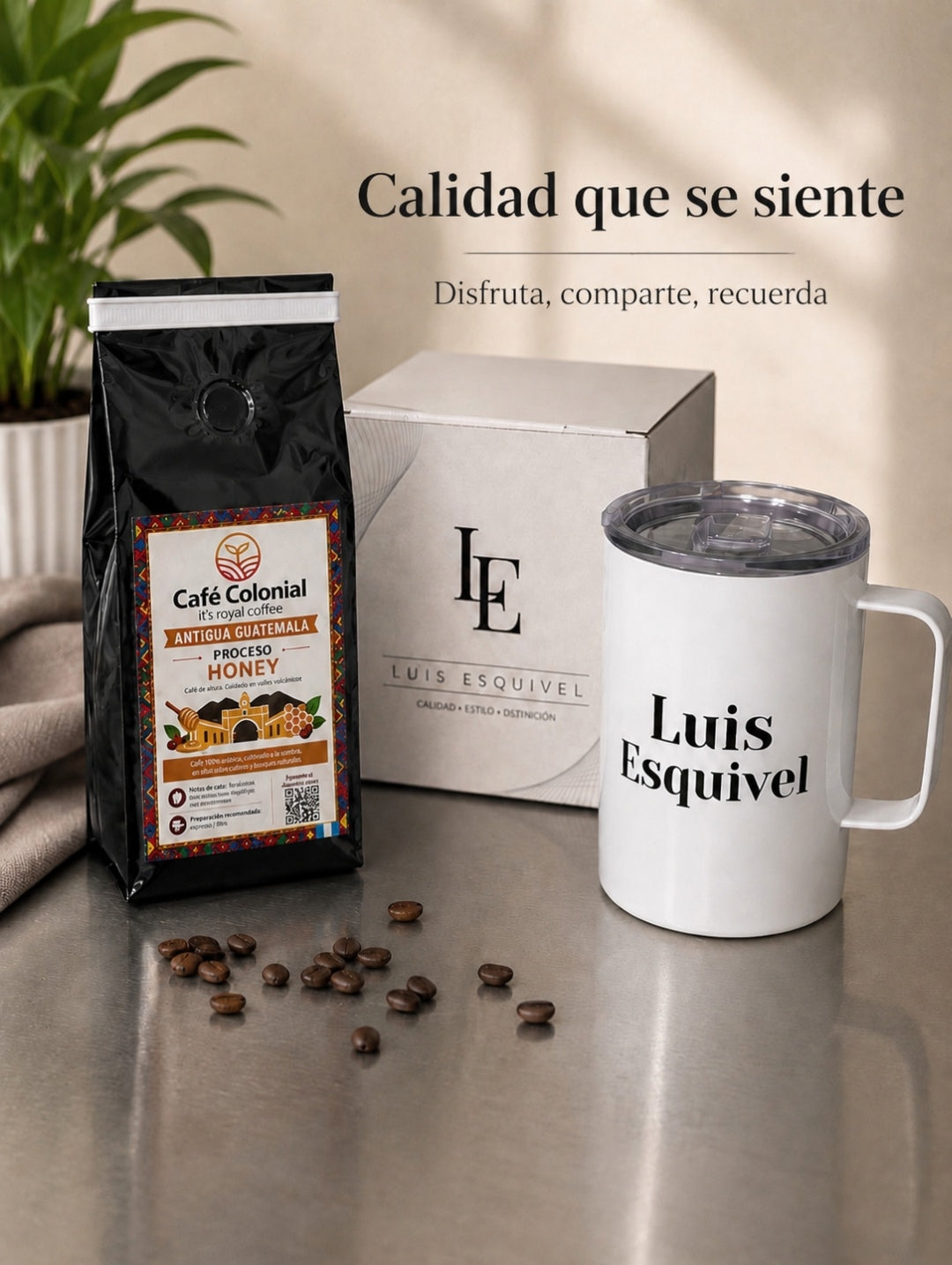 Tumbler Térmico + Café Colonial Personalizado